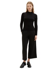 TOM TAILOR Denim Bermudas Culotte Schwarz/Beige/Dunkelblau
