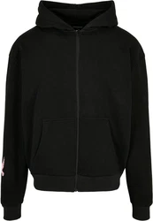 Mister Tee Kapuzenpullover Doves Fullzip Hoodie Schwarz/Rosa