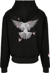 Mister Tee Kapuzenpullover Doves Fullzip Hoodie Schwarz/Rosa