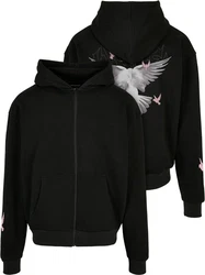 Mister Tee Kapuzenpullover Doves Fullzip Hoodie Schwarz/Rosa