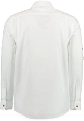 OS-Trachten Trachtenhemd Rimeda Creme/Weiß/Dunkelblau/Grau/Beige
