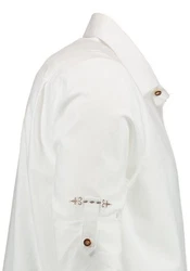 OS-Trachten Trachtenhemd Rimeda Creme/Weiß/Dunkelblau/Grau/Beige