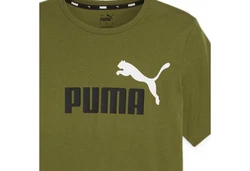 PUMA T-Shirt ESS+ Essentials 2 Col Logo Tee (586759) Dunkelgrün/Grün