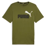 PUMA T-Shirt ESS+ Essentials 2 Col Logo Tee (586759) Dunkelgrün/Grün