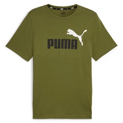 PUMA T-Shirt ESS+ Essentials 2 Col Logo Tee (586759) Dunkelgrün/Grün