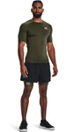 Under Armour Herren UA HG Armour Comp SS T-Shirt Dunkelgrün/Grün
