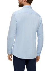 s.Oliver BLACK LABEL Langarmhemd Anzughemd Hellblau/Blau