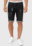 Indicode Jeans Shorts Roberts Schwarz/Dunkelgrau