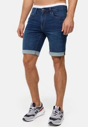 Indicode Jeansshorts INDanny Blau/Dunkelblau/Hellblau