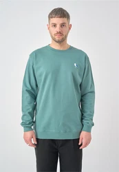 Cleptomanicx Sweatshirt Embro Gull blau/grn