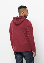 Jack Wolfskin Fleecejacke WALDSEE HOODED JKT Dunkelrot/Bordeaux/Rot