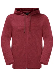 Jack Wolfskin Fleecejacke WALDSEE HOODED JKT Dunkelrot/Bordeaux/Rot