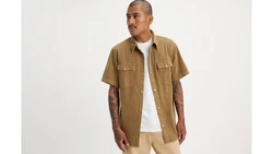 Levi's Jeanshemd RELAXED FIT WESTERN Khaki/Beige/Dunkelgrün