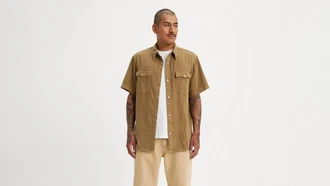 Levi's Jeanshemd RELAXED FIT WESTERN Khaki/Beige/Dunkelgrün