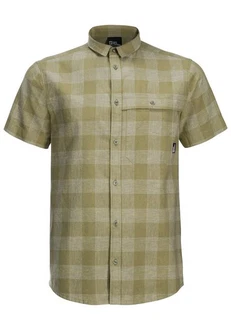Jack Wolfskin Funktionshemd HIGHLANDS SHIRT Dunkelgrün/Khaki/Beige