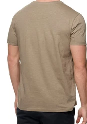 Indicode Rundhalsshirt INGiuse Khaki/Beige