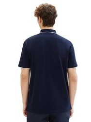 TOM TAILOR Poloshirt mit Logoprint Dunkelblau/Blau/Hellblau