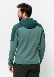 Jack Wolfskin Kapuzenfleecejacke ALPGRAT PRO INS FZ Grün/Türkis/Dunkelgrün