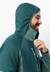 Jack Wolfskin Kapuzenfleecejacke ALPGRAT PRO INS FZ Grün/Türkis/Dunkelgrün