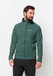 Jack Wolfskin Fleecejacke ALPGRAT HOODED FZ Grün/Dunkelgrün/Türkis