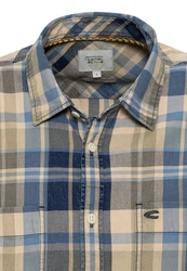 camel active T-Shirt Shortsleeve Shirt Karohemd Night Blue