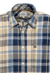 camel active T-Shirt Shortsleeve Shirt Karohemd Night Blue