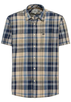 camel active T-Shirt Shortsleeve Shirt Karohemd Night Blue