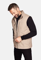 Cabano Steppweste Cotton-Touch Weste Beige/Khaki