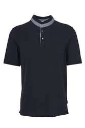 bugatti Poloshirt mit Stehkragen marine/weiß