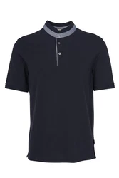 bugatti Poloshirt mit Stehkragen marine/weiß