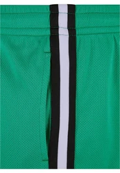 URBAN CLASSICS Herren Stripes Mesh Shorts Türkis/Grün/Dunkelgrün