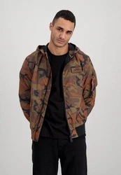 Alpha Industries Bomberjacke MA-1 LW Hooded Refl. Camo Braun/Dunkelgrün/Beige