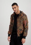 Alpha Industries Bomberjacke MA-1 LW Hooded Refl. Camo Braun/Dunkelgrün/Beige