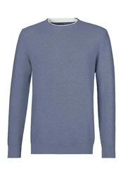 AUTHENTIC LE JOGGER Strickpullover Rundhalspullover Grau/Dunkelblau/Hellblau/Blau