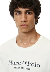Marc O'Polo T-Shirt mit Logo-Print Blau/Weiß/Dunkelblau