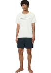 Marc O'Polo T-Shirt mit Logo-Print Blau/Weiß/Dunkelblau