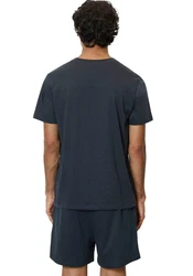 Marc O'Polo T-Shirt mit Logo-Print Dunkelblau/Blau