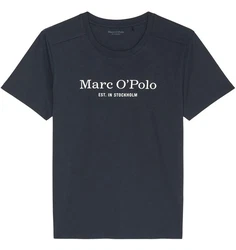 Marc O'Polo T-Shirt mit Logo-Print Dunkelblau/Blau