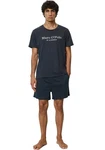 Marc O'Polo T-Shirt mit Logo-Print Dunkelblau/Blau