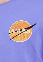 Alpha Industries T-Shirt NASA Davinci Lila/Dunkelblau/Fliederfarben