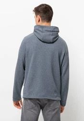 Jack Wolfskin Kapuzenfleecejacke FERNWEH HOODED JKT Dunkelblau/Grau/Dunkelgrau