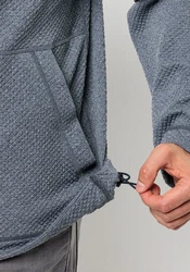 Jack Wolfskin Kapuzenfleecejacke FERNWEH HOODED JKT Dunkelblau/Grau/Dunkelgrau