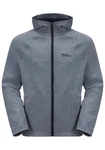 Jack Wolfskin Kapuzenfleecejacke FERNWEH HOODED JKT Dunkelblau/Grau/Dunkelgrau