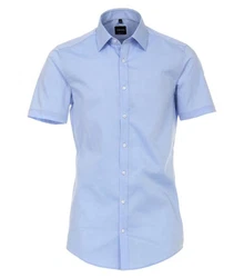 VENTI Kurzarmhemd 001930 Hellblau/Blau
