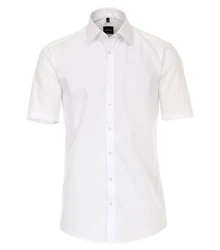 VENTI Businesshemd Kurzarm uni Weiß/Creme