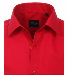VENTI Businesshemd Kurzarm uni Rot/Dunkelrot