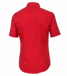 VENTI Businesshemd Kurzarm uni Rot/Dunkelrot