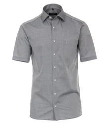 CASAMODA Businesshemd Kurzarm Modern Fit Grau/Dunkelgrau/Hellgrau