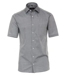 CASAMODA Businesshemd Kurzarm Modern Fit Grau/Dunkelgrau/Hellgrau