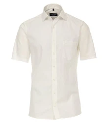 CASAMODA Businesshemd Kurzarm Modern Fit Creme/Weiß/Khaki